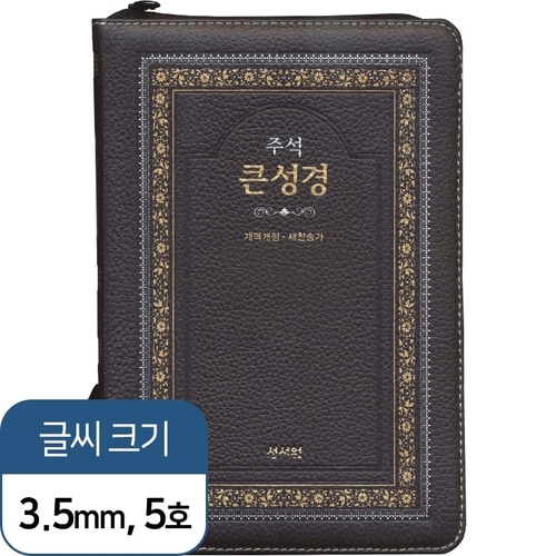 큰글씨성경책 주석큰성경 개역개정 새찬송가 중 합본 정46판 구입