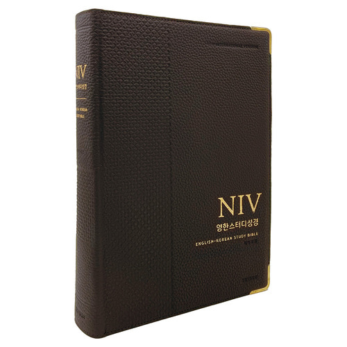 NIV영한스터디성경 자이언트 단본 천연우피 큰글씨 영한성경책